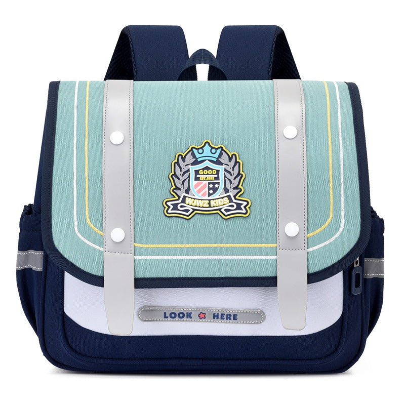 Elementary School Student Schoolbag British Style Boys And Girls Burden Reduction Children Backpack