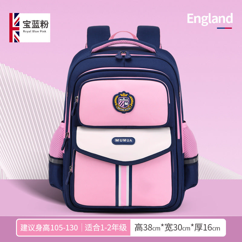 Primary School Student Waterproof Spine Protection Waist Support Large Capacity Backpack Oxford Cloth For Boys And Girls