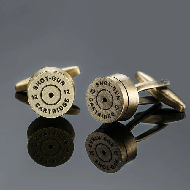 Popular retro pure copper brushed cufflinks