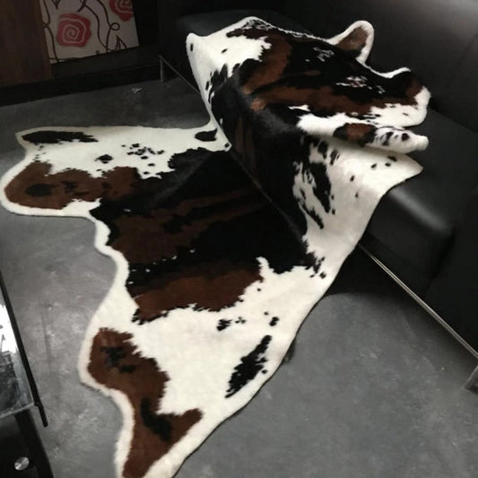 Imitation cow whole leather floor mat