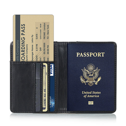 Passport Bag Protective Cover Multi-Function Ticket Holder Wallet Credit Card Document Bag