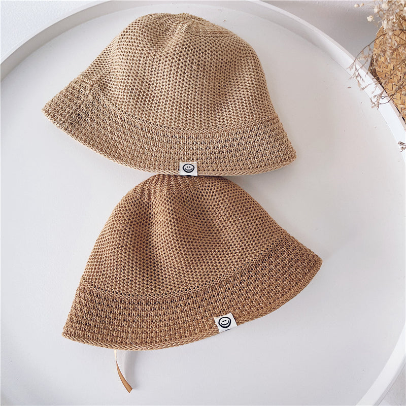 Clothing Spring And Autumn Children'S Sun Hat, Fisherman Hat, Boy Baby Sun Hat, Leisure Wild Woven Mesh Hat