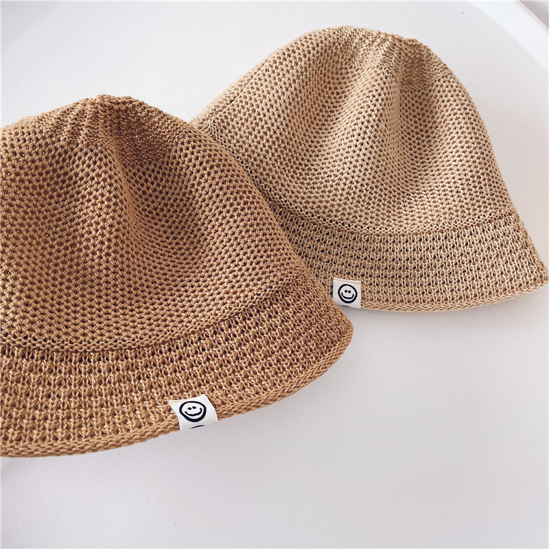 Clothing Spring And Autumn Children'S Sun Hat, Fisherman Hat, Boy Baby Sun Hat, Leisure Wild Woven Mesh Hat