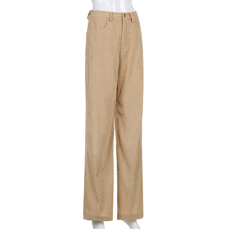 Corduroy Mopping The Floor Drape Wide-Leg Casual Trousers Women's Autumn European And American Ebay New Women's Clothing