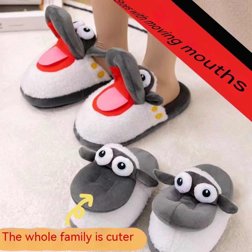 Sheep Slippers Plush Cotton Winter Thermal Home Wear Slippers