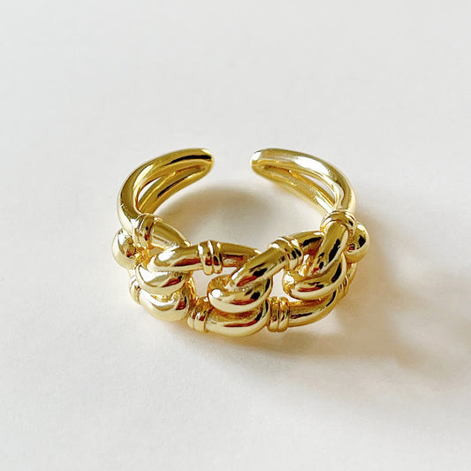 Jewelry Simple Japanese And Korean Trendy Gold Industrial Style Ring