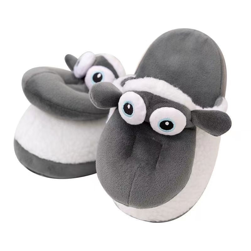 Sheep Slippers Plush Cotton Winter Thermal Home Wear Slippers