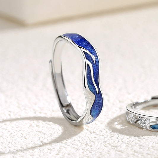 A Pair Of Pure Silver Wave Rings