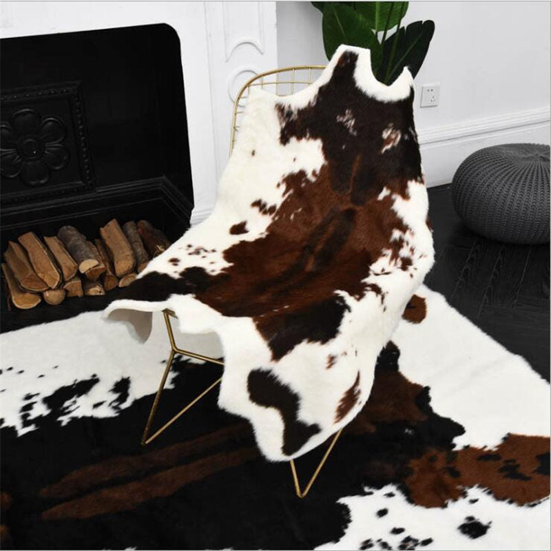 Imitation cow whole leather floor mat