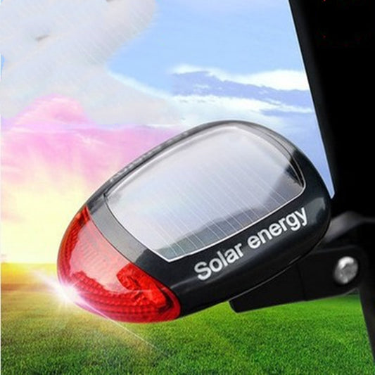 Bicycle Solar Panel Charging Tail Light Warning Light