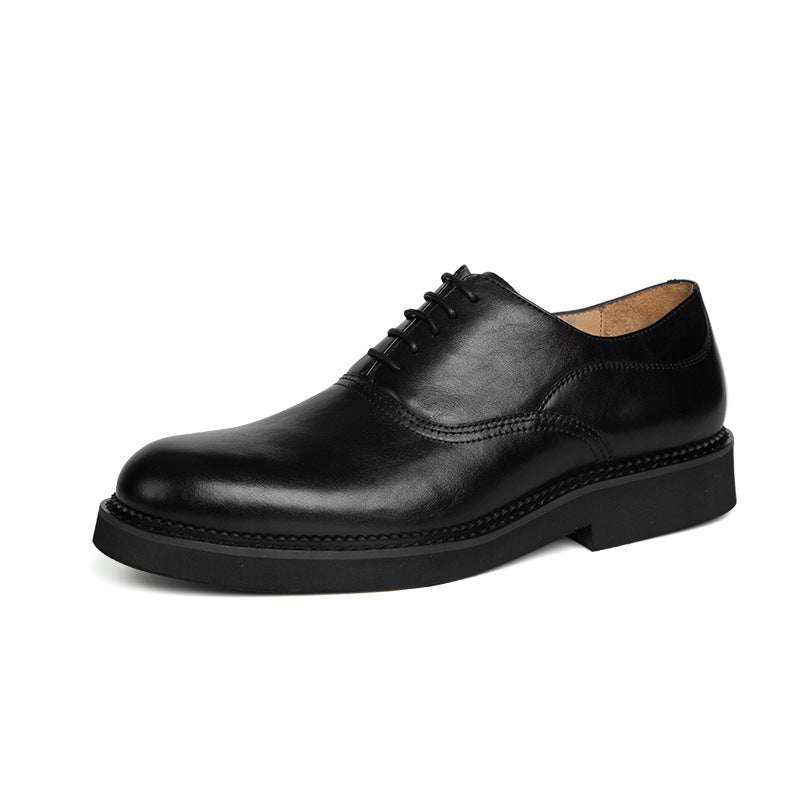 Retro Shoes Thick-soled Business Suits Handmade Leather Shoes Men