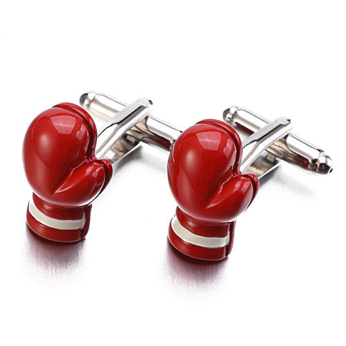 French cuffs metal painted cufflinks