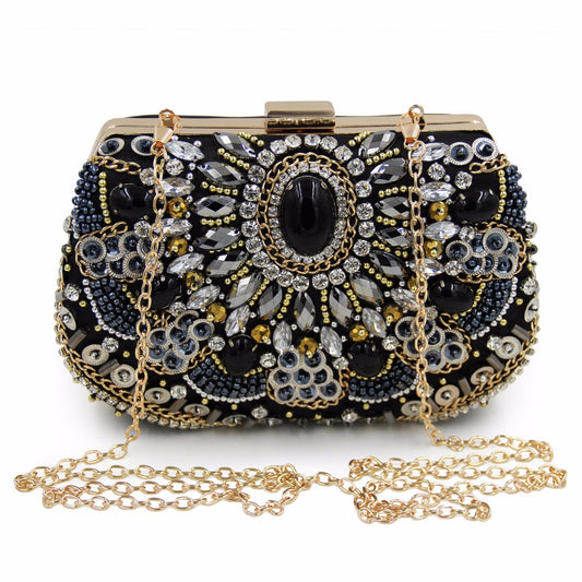 Beaded And Diamond-encrusted Dinner Lady's Banquet Handbag