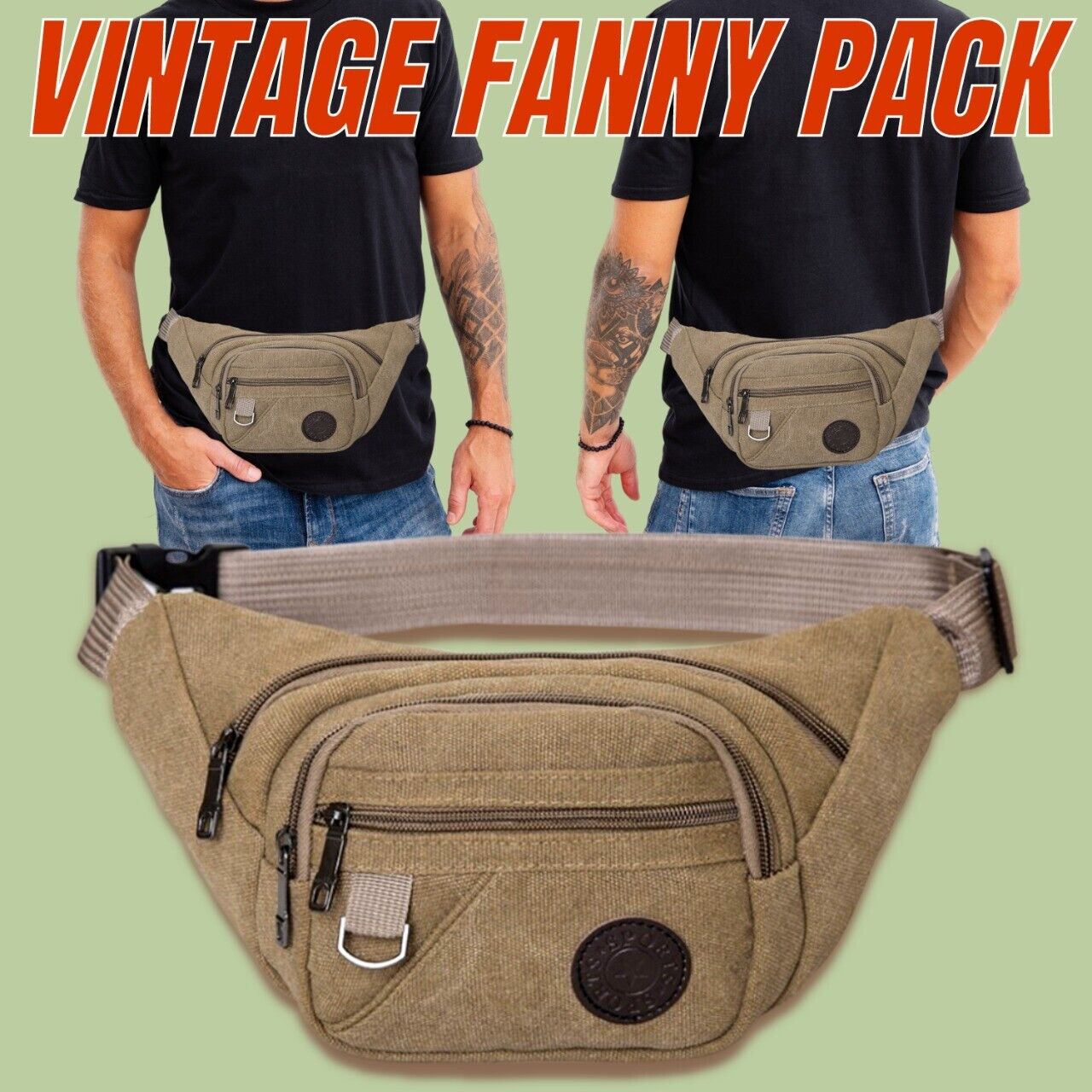 Fanny Pack Men Women Waist Belt Bag Purse Hip Pouch Travel Sport Bum Chest Bag