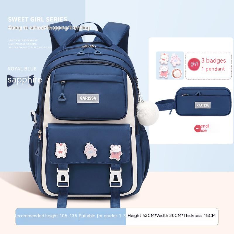 Girls' Waterproof Backpack Wear-resistant Large Capacity