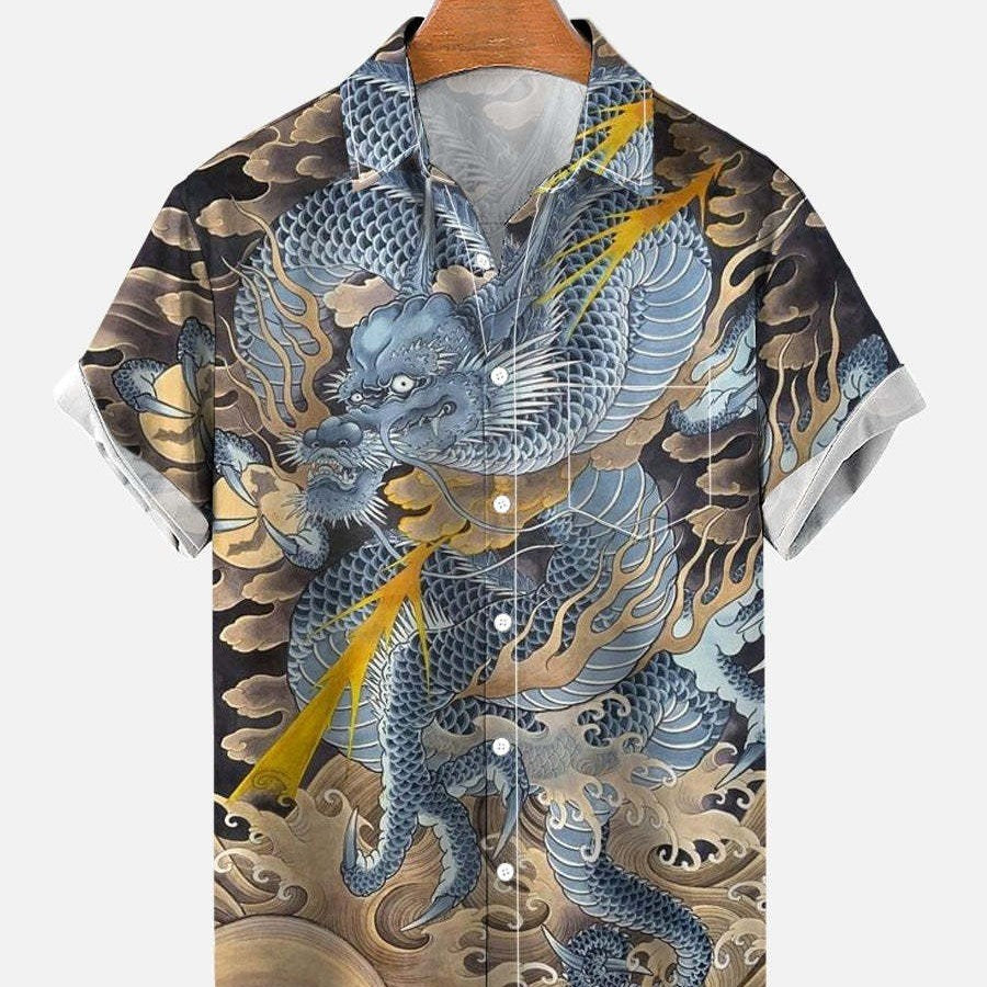 Men's Short Sleeve Shirt Top 3D Digital Printing