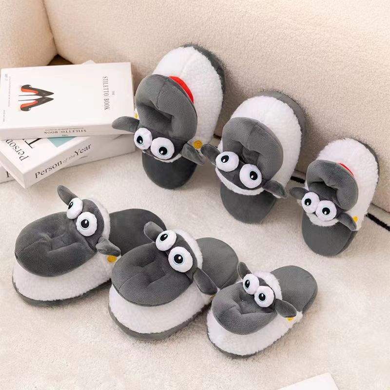 Sheep Slippers Plush Cotton Winter Thermal Home Wear Slippers