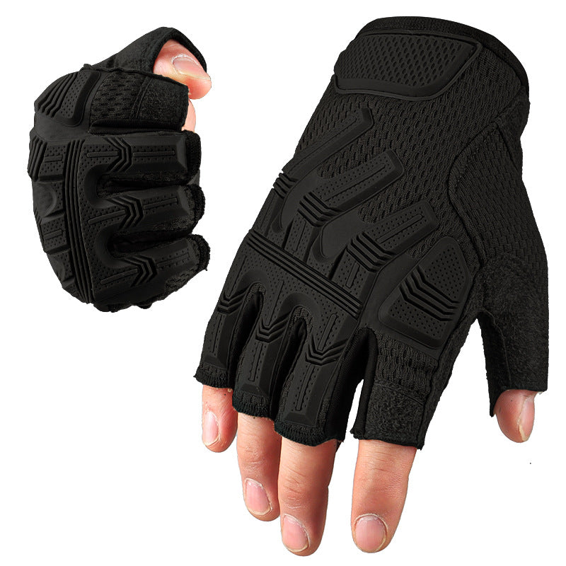 Military Fans Tactical Gloves Mountaineering Fitness Sports Anti-slip Protective Breathable Half Finger Riding