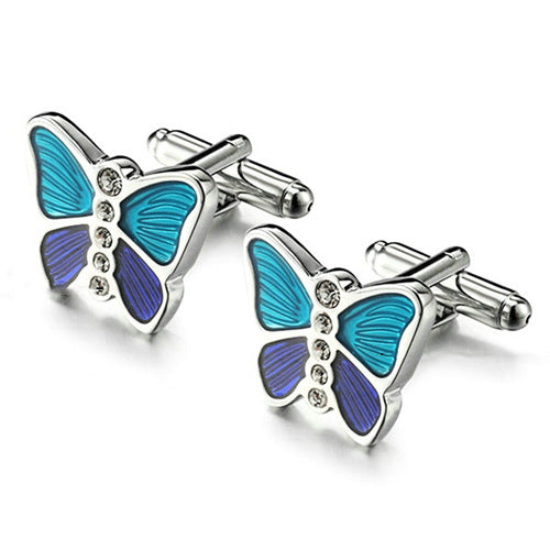 French cuffs metal painted cufflinks