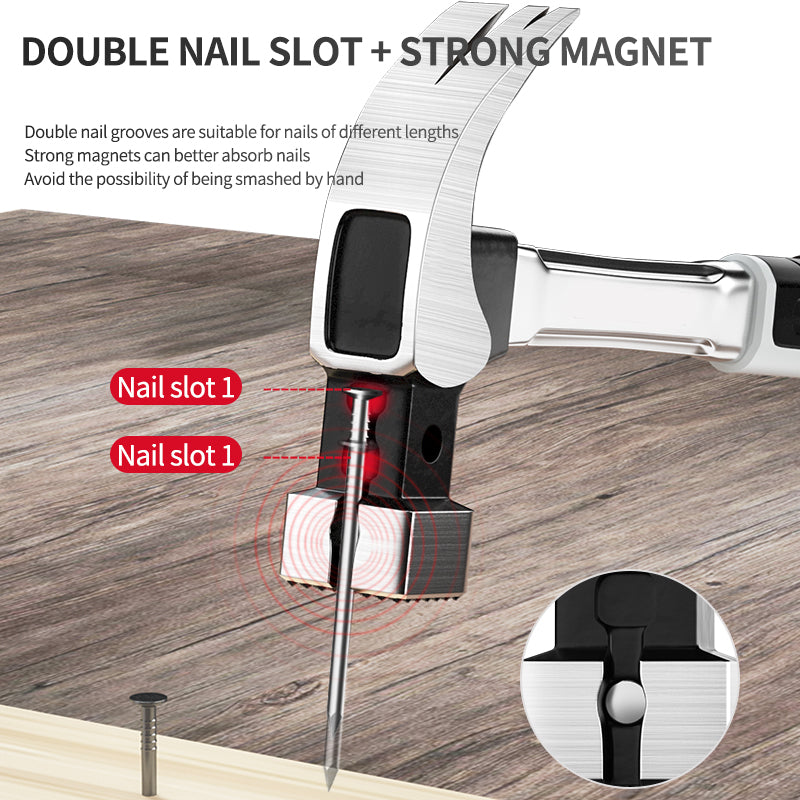 Magnetic Multi-function Nail Pulling Carbon Steel Claw Hammer