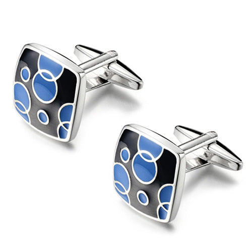 French cuffs metal painted cufflinks