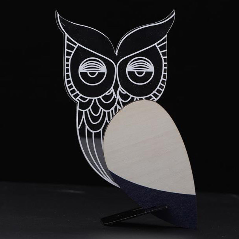 Hot-selling New Arrival Owl Peacock Wooden Decorative Acrylic LED Decorative Lamp Home Decoration