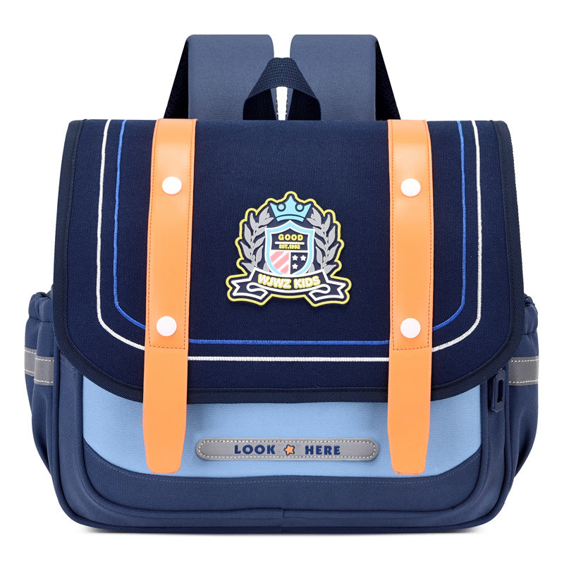 Elementary School Student Schoolbag British Style Boys And Girls Burden Reduction Children Backpack