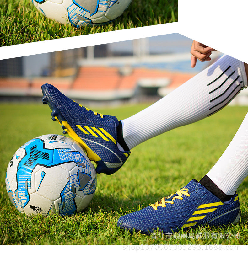 New Lawn Training Soccer Shoes Boys And Girls Sports Shoes Long Nail Wear-resistant Non-slip