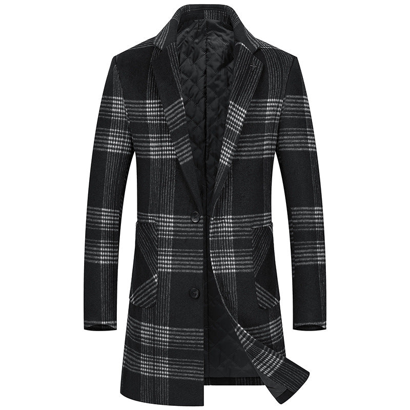 Men's Mid-length Woolen Coat