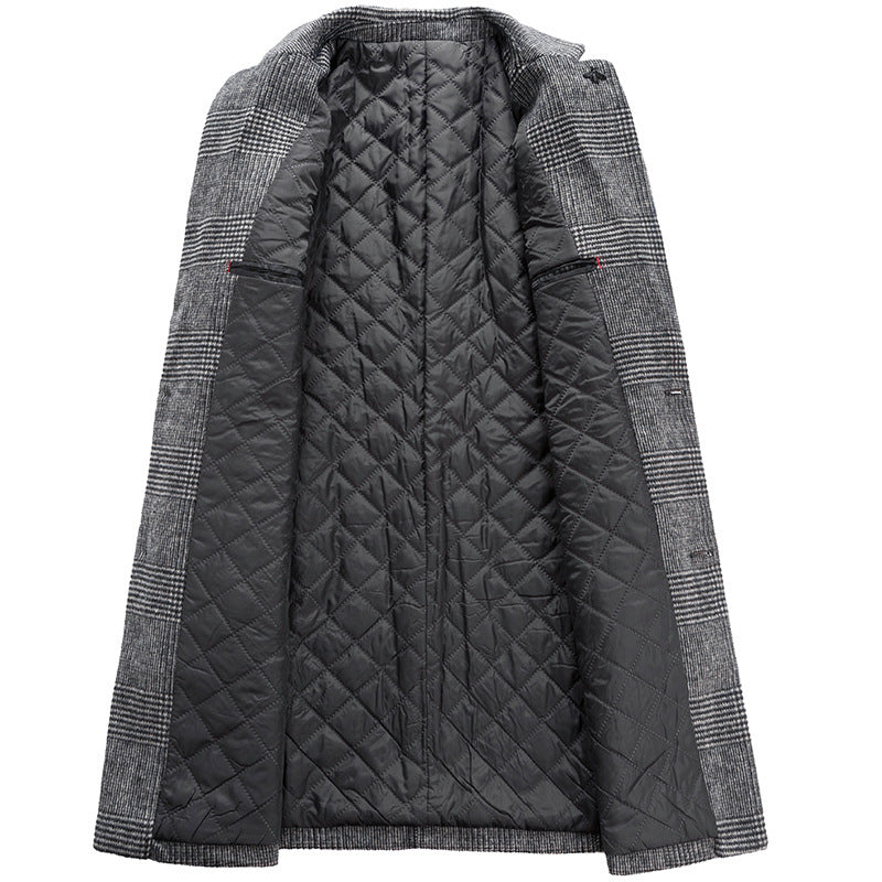 Men's Mid-length Woolen Coat