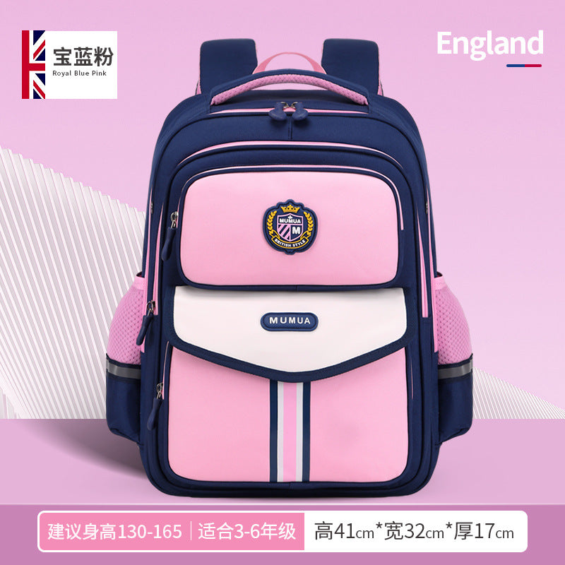 Primary School Student Waterproof Spine Protection Waist Support Large Capacity Backpack Oxford Cloth For Boys And Girls