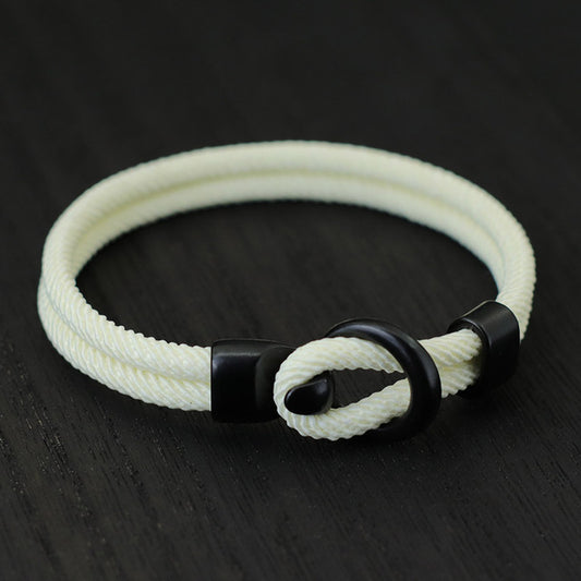 Fashion Rope Bracelet Men Double Layer Outdoor Camping