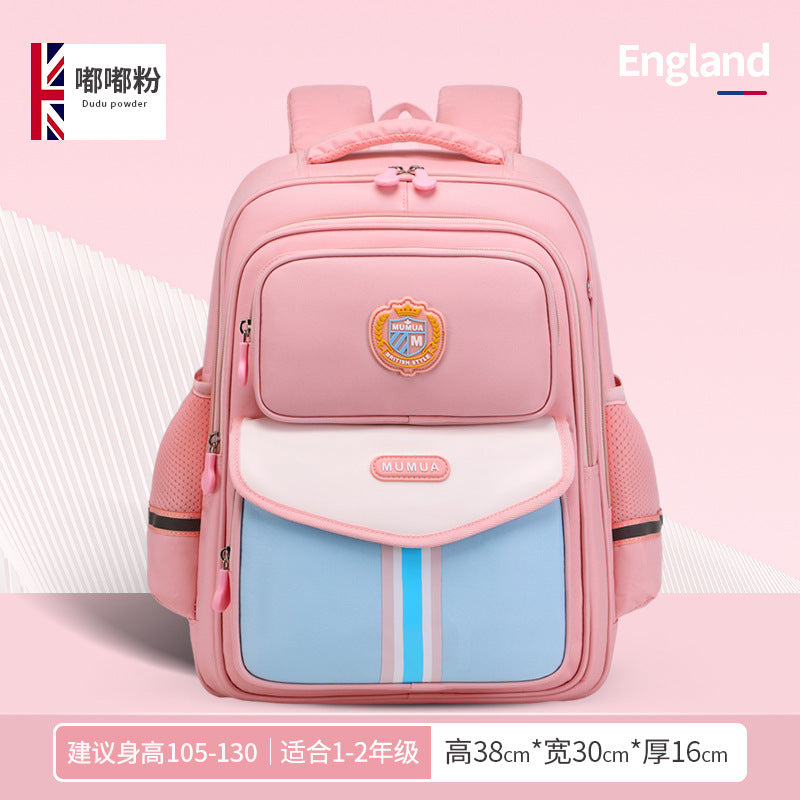 Primary School Student Waterproof Spine Protection Waist Support Large Capacity Backpack Oxford Cloth For Boys And Girls