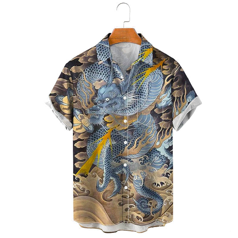 Men's Short Sleeve Shirt Top 3D Digital Printing