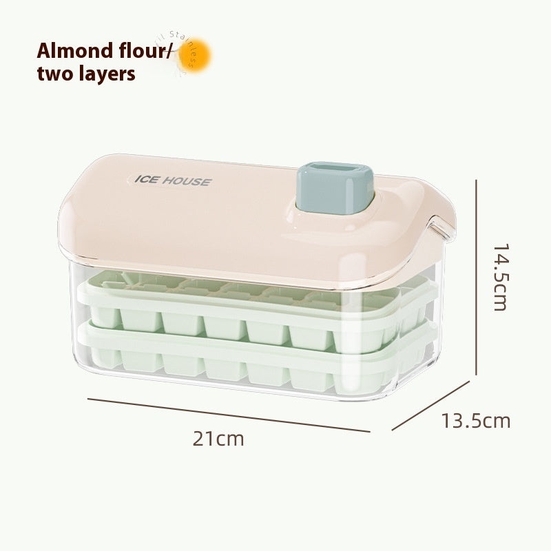 Ice Tray Large Capacity Household Food Grade One-click Press Ice Extractor - Kitchen Gadgets