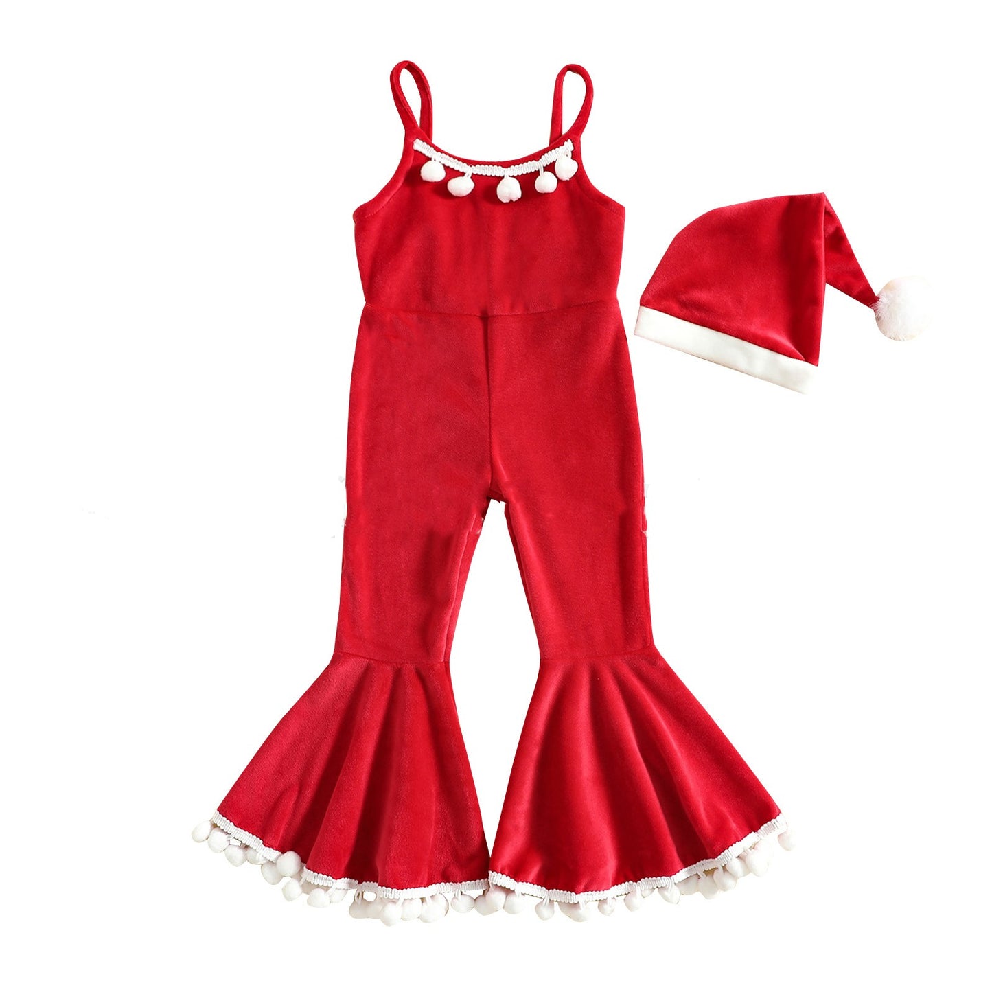 Christmas Children's Clothing Baby Girls' One-pieces Ball Cute Jumpsuit Outer Wear Two-piece Set