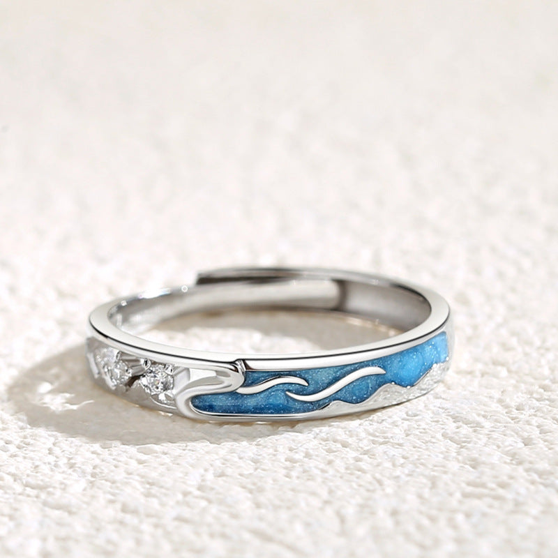 A Pair Of Pure Silver Wave Rings